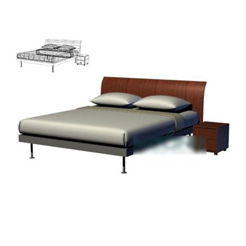 Modelo de cama retro Chino