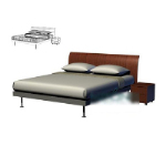 Modelo de cama retro Chino