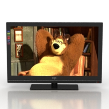 Modelo 3d de la TV LCD