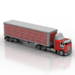 Alargado modelo de camin 3d