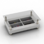 Modelo europeo mesa de cristal blanco