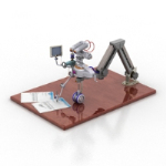 Modelo 3d de un robot sencillo
