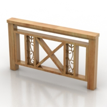 Modelo de madera de la cerca