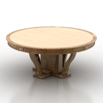 Modelo retro del estilo de mesa redonda