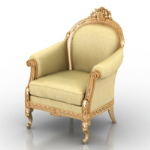 Sof de lujo silla Europeo de modelos 3D