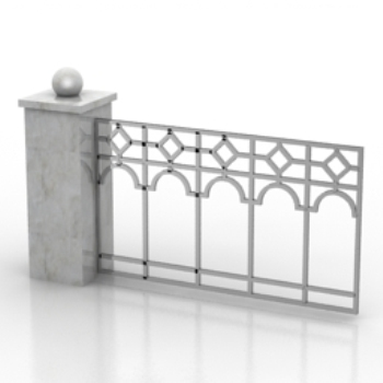 Modelo de pared del patio