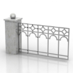 Modelo de pared del patio
