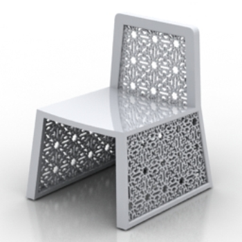 Modelo de silla hueca Plata