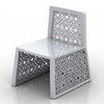 Modelo de silla hueca Plata