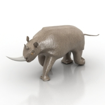 cuernos de rinoceronte modelo escultura