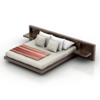 un grupo de todo el modelo de reparto de cama de madera