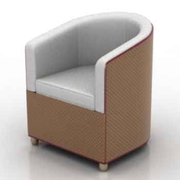 sof marrn silla de modelos 3D