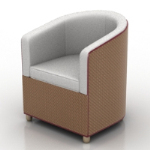 sof marrn silla de modelos 3D