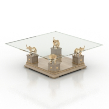 mesa de centro de cristal noble