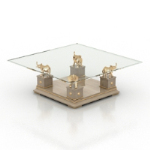 mesa de centro de cristal noble