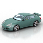 modelo de coche deportivo fino verde