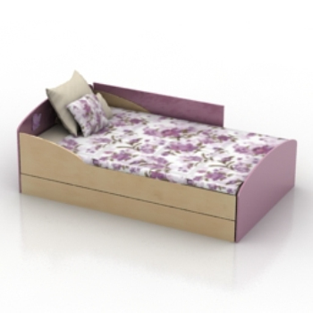 modelo de cama de flores de color prpura