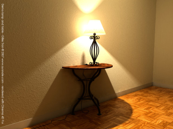 lmpara de luz amarilla