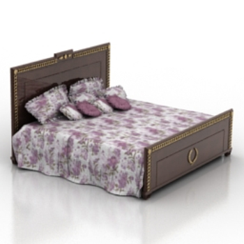 Cama de flores prpura