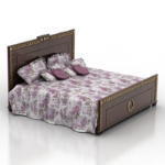 Cama de flores prpura
