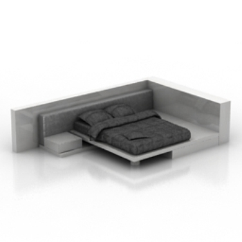 Modelo de cama de color negro Europea