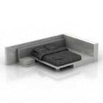 Modelo de cama de color negro Europea