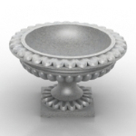 modelo en forma de flor de porcelana blanca