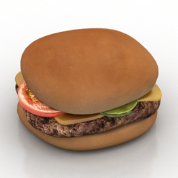 Modelo 3d de hamburguesas gourmet