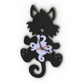 Pequeño modelo de reloj de fondo negro