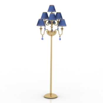 Lmpara de pie azul Noble modelo 3d