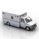 pequeño modelo 3d camin blanco