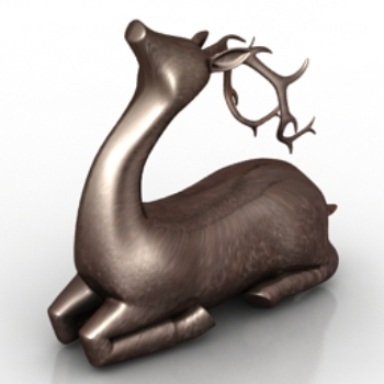 modelo de la escultura de los ciervos de rodillas