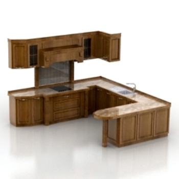 Modelo 3d de la antigua gabinete entero