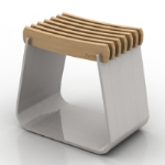 Modelo 3d de taburetes elegantes