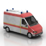 3d modelo de camioneta roja