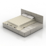 modelo de cama de estilo europeo simple y con estilo