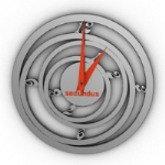 Ronda el modelo del reloj creativo fondo herida