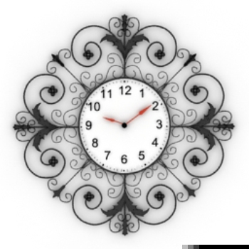 Modelo de reloj de marco floral delicado