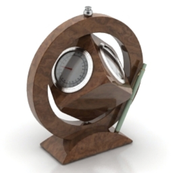 modelo de reloj de madera creativa forma de globo