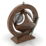 modelo de reloj de madera creativa forma de globo