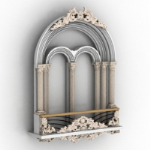 Ventanas del castillo europeas modelos 3d