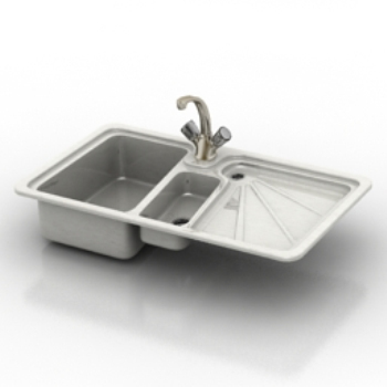 Modelo de fregadero de la cocina