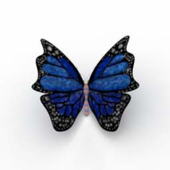 modelos azules mariposa