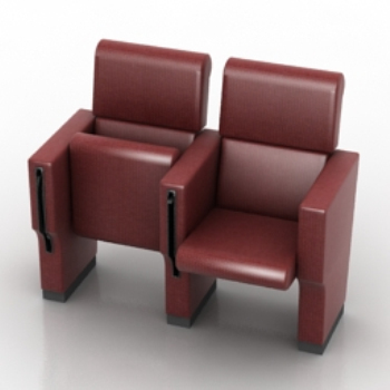 Asientos del cine modelos 3D