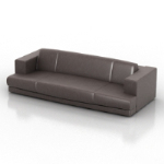 Sof de cuero modelo 3D Multijugador