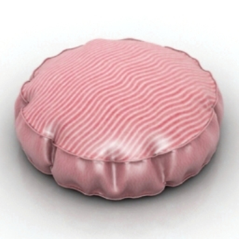 modelos de color rosa almohada 3D ronda