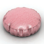 modelos de color rosa almohada 3D ronda