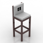 modelo de alta silla de madera