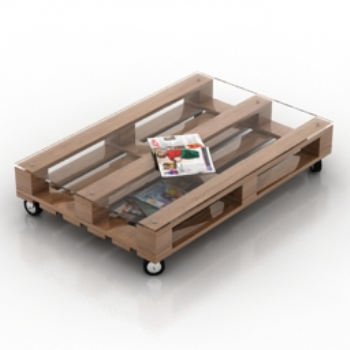 mesa de centro de madera modelo transparente