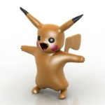 enojado modelo Pikachu